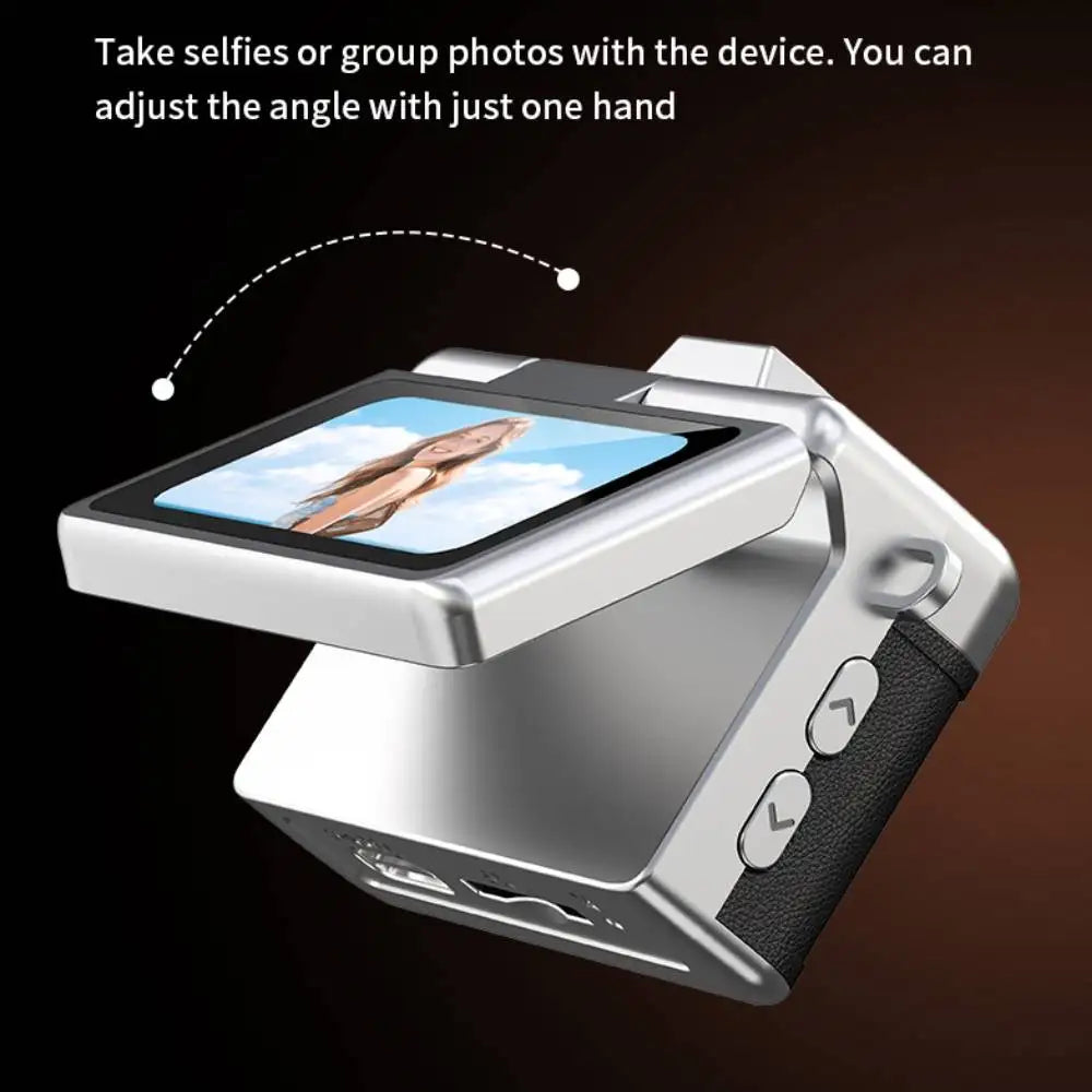 Mini Keychain Camera 1.47 Inch Flip Screen Digital CameraHD  Pocket Camcorder CCD for Kids Adults Gift for Birthdays New Year